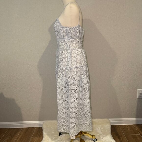 Doen Benoit Midi Length Dress, Light blue and white, size XXL - Picture 3 of 7